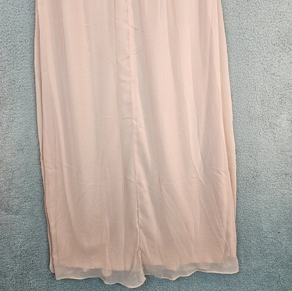 After Six Gown Womens Sz 10R Porcelain Pink Flowy Chiffon Formal Wedding *Read* - Picture 10 of 13